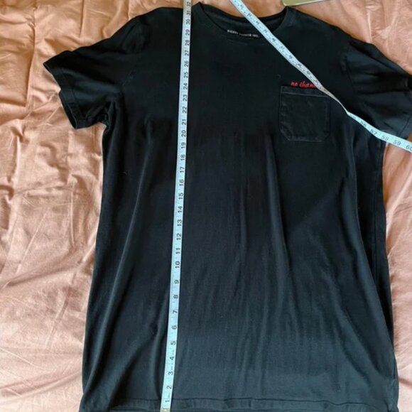Richer Poorer Black “No Thanks” Embroidered Pocket Tee Minimalist streetwear - Picture 5 of 6